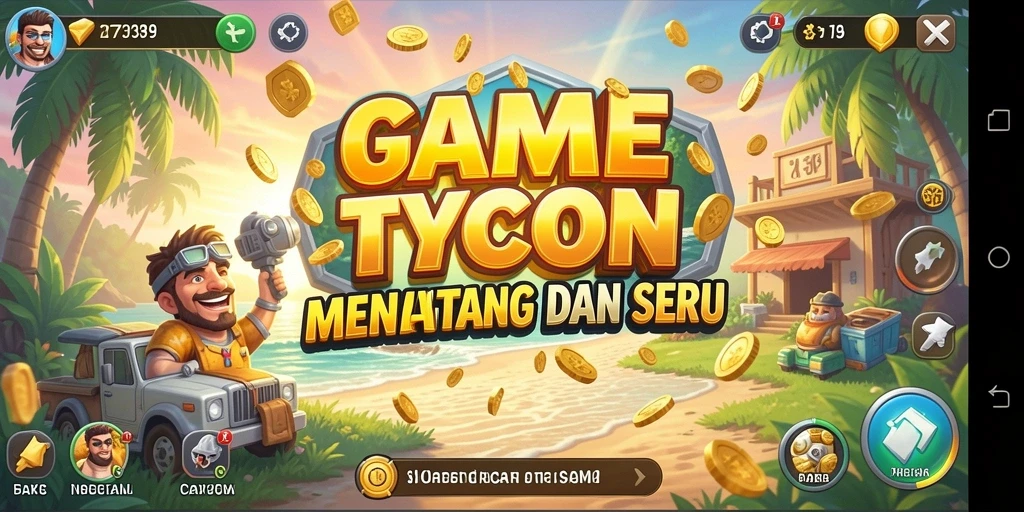 Screenshot menunjukkan gameplay Tycoon yang menarik dan menyenangkan.