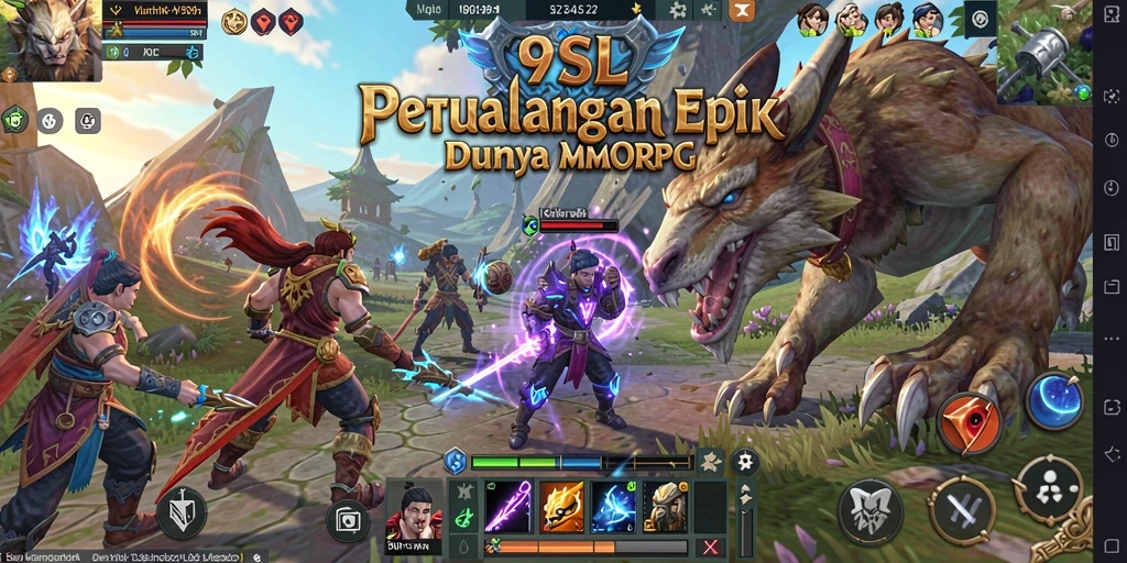 Gameplay seru di dunia petualangan MMORPG 9SL.