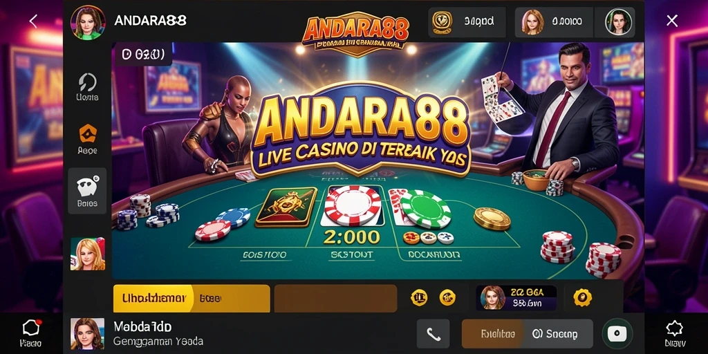 Tampilan gameplay Live Casino yang menarik dan interaktif di ANDARA88.