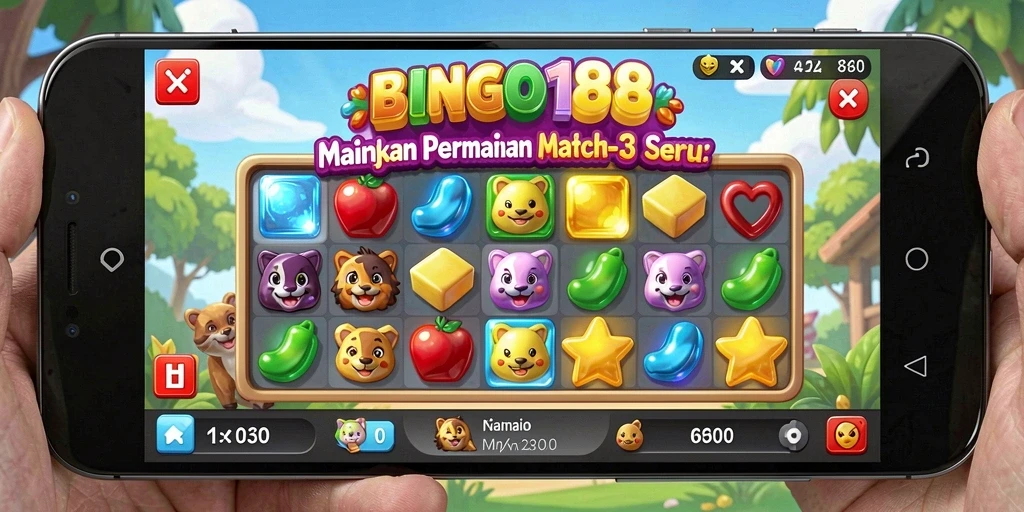 Gameplay seru BINGO188 dalam sesi Match-3