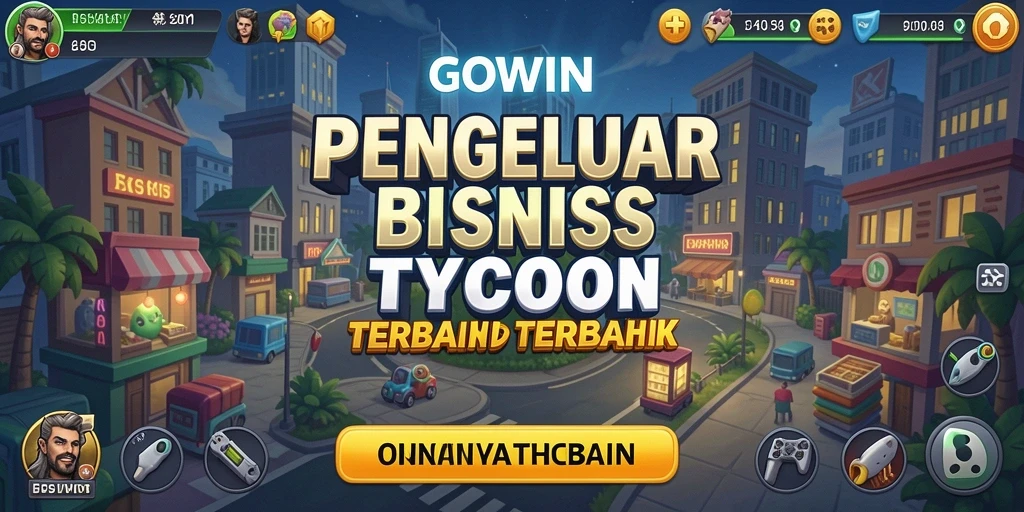 GOWIN menampilkan gameplay seru dalam membangun kerajaan bisnis.