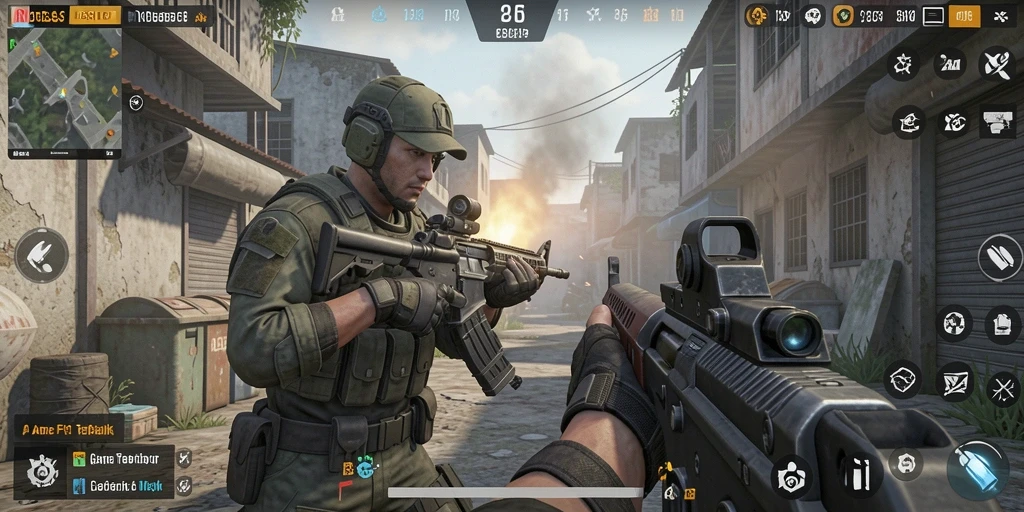 Tampilan gameplay mendebarkan di arena pertempuran INDSLOT.