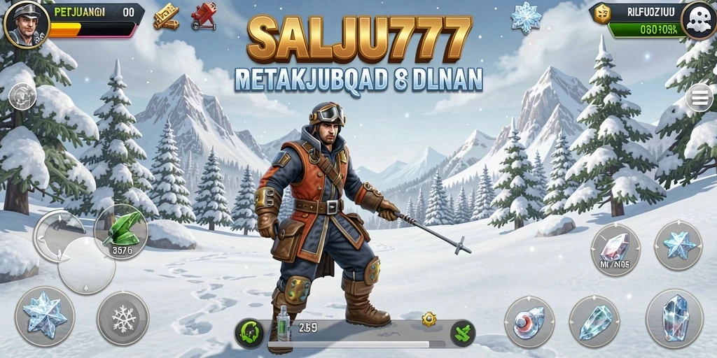 Screenshot menampilkan aksi seru dalam permainan SALJU777 dan grafis salju yang menakjubkan.