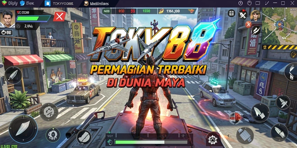 Tangkapan layar menunjukkan aksi pertempuran mendebarkan di TOKYO88.