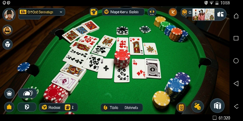 Tampilan gameplay seru dan interaktif game Gaple TOTO20.