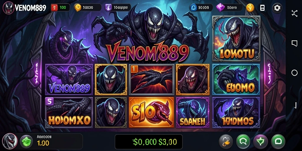 Tampilan utama gameplay VENOM889 yang mengasyikkan dan penuh warna.