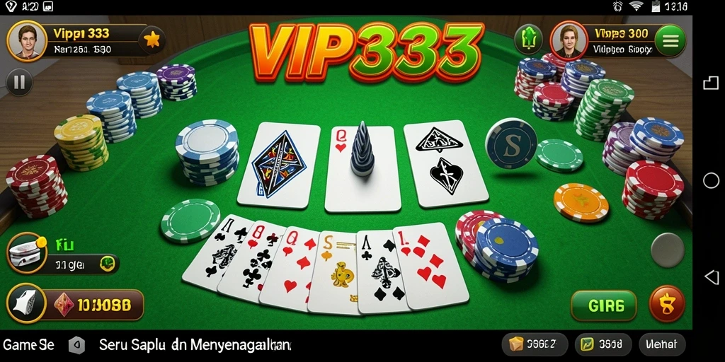 Tampilan gameplay seru dari permainan Gaple VIP333.